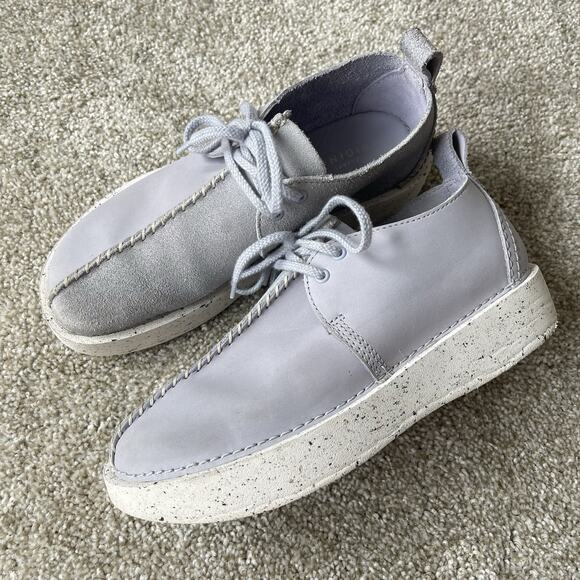Clarks Shoes - Clarks Originals Desert Trek Form Leather Cool Blue Comfort Shoes Women’s 7.5 M